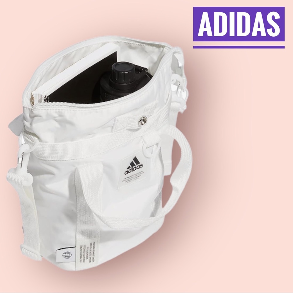 Nwt adidas Essentials Mini Tote white Crossbody Bag